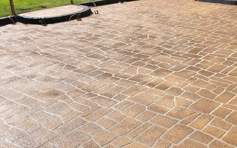 spray on decorative concrete patio