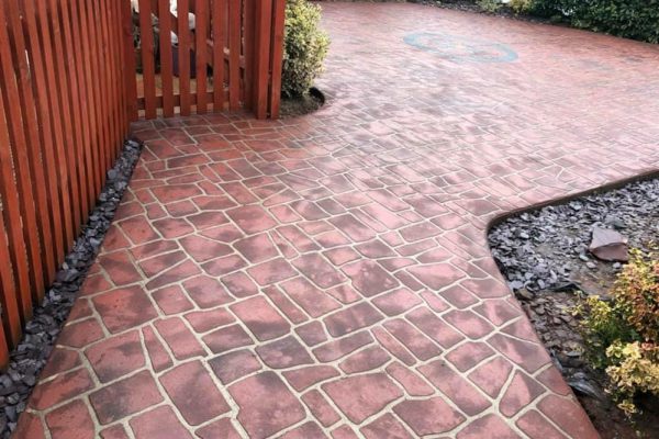 stencil pattern concrete patios