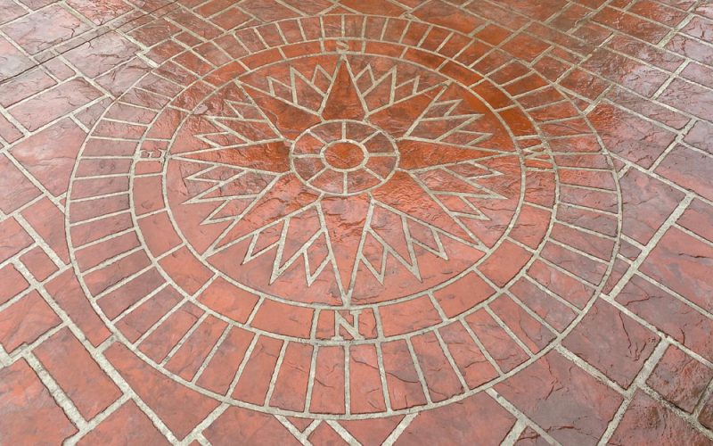 stencil concrete driveways