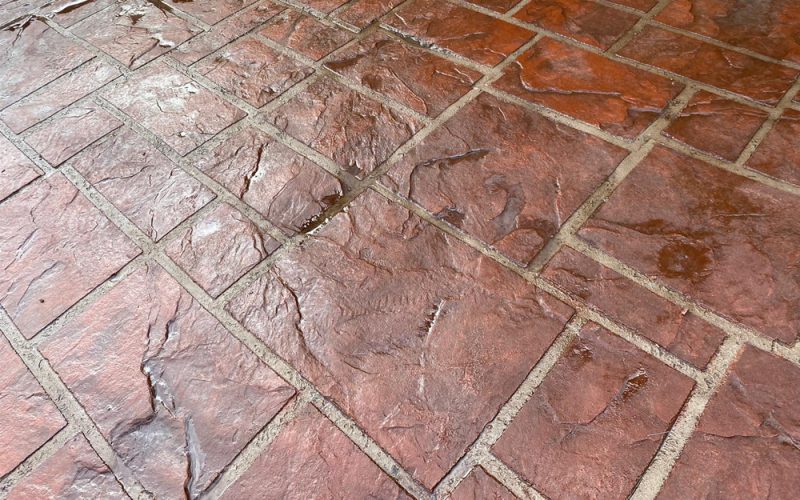 stencil pattern concrete patios