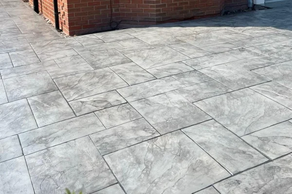 imprinted concrete driveway
